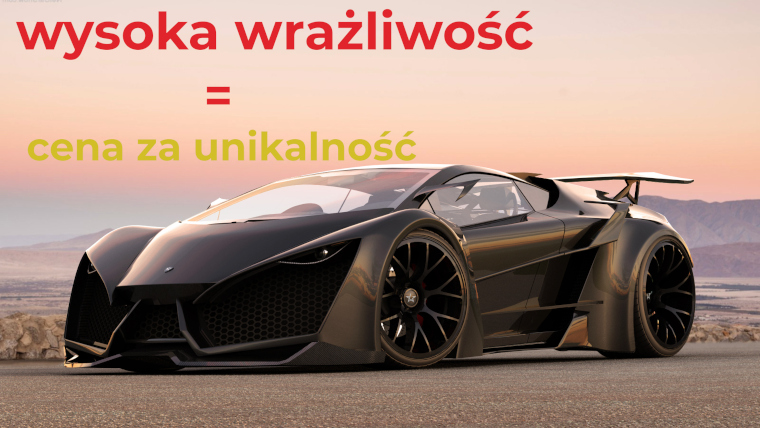 zdjęcie ekskluzywne auto - cena wysokiej wrażliwości