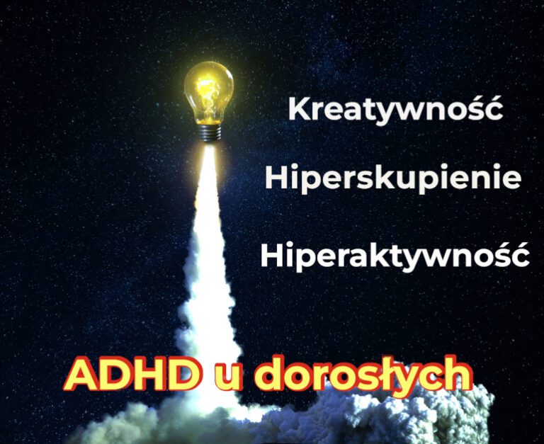 grafika żarówka w kosmos - adhd